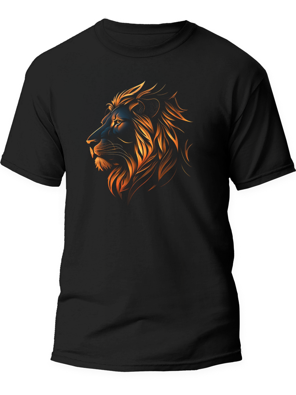 leon camiseta negra unisex